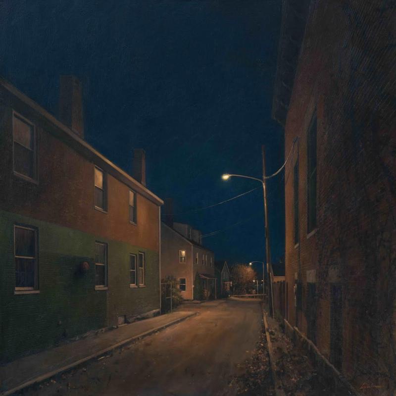 Linden Frederick, Night Off, 2016, oil on linen, 36 x 36 in., (courtesy Forum Gallery)