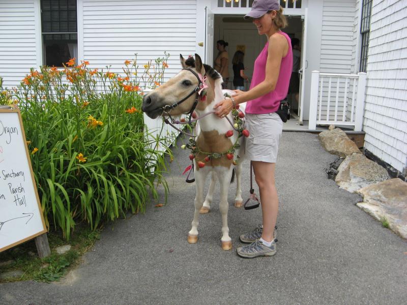 Annie Sue, the miniature horse, is always a hit with children and adults alike at the Strawberry Festival.
Photo courtesy of United Chrisitan church annie sue