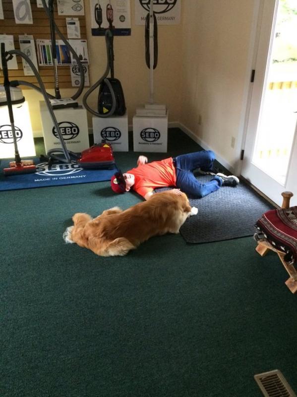Max and one of his regular visitors.