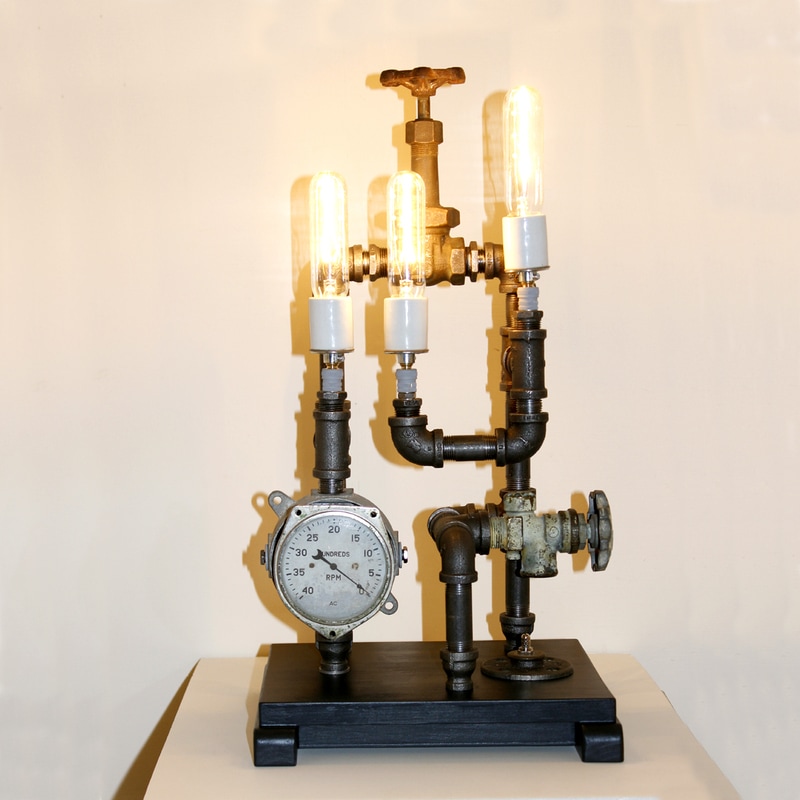 A steampunk lamp. (Photo courtesy Maurice Klapfish)