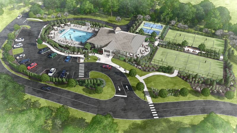 An aerial view of the plans for the fitness pavilion. Courtesy of Michelle Amero