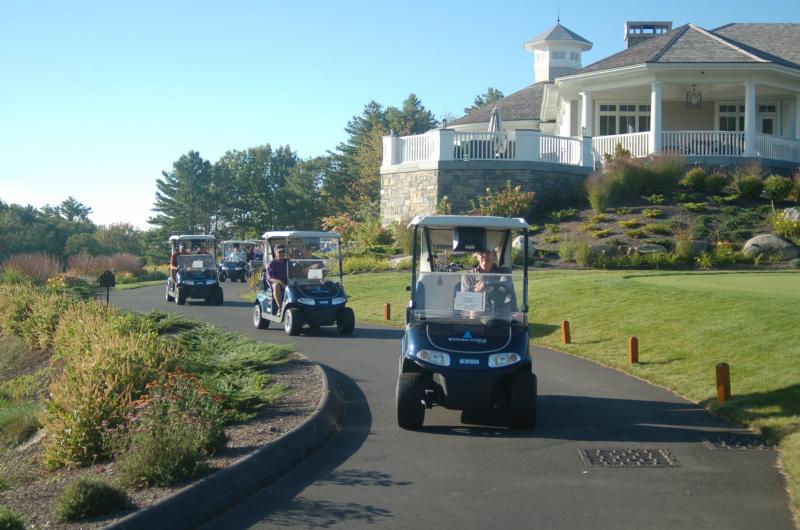 Golfers head out from the clubhouse. ART MAYERS/Boothbay Register