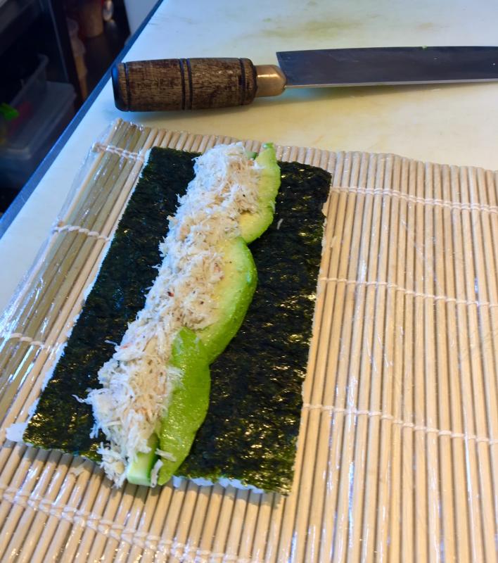 California rolls in the making. SUZI THAYER/Boothbay Register