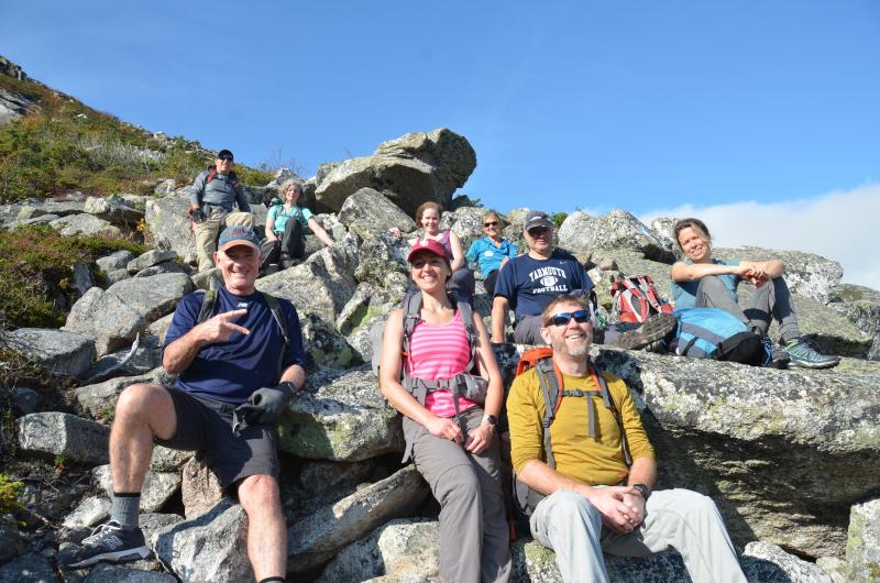 Pausing on Cathedral Trail at one of the two buttresses. (Photo by Lynda Clancy)