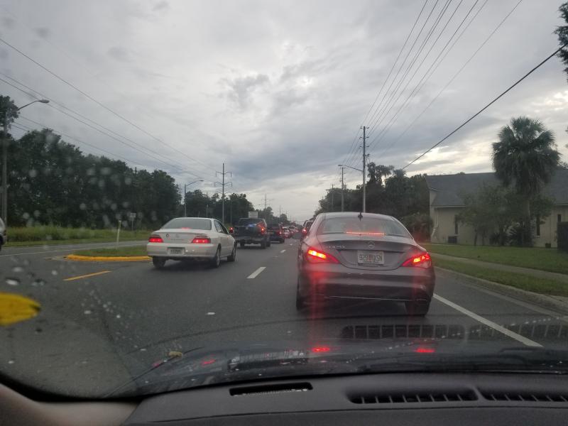 Cars that evacuated from South Florida to Gainesville, Florida ahead of Hurricane Irma. (Courtesy Joshua Wilson)
