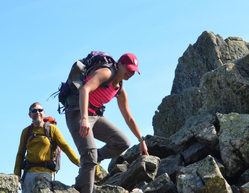 Coming up onto Cathedral rocks. (Photo by Lynda Clancy)
