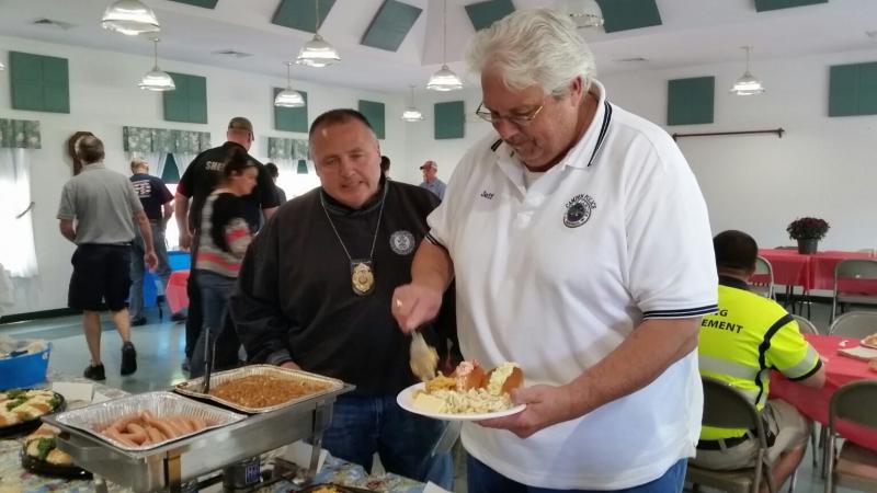 Camden-Rockport Police Chief, Randy Gagne and Administrative Assistant, Jeff Sukeforth (Photo by Sarah Shepherd)