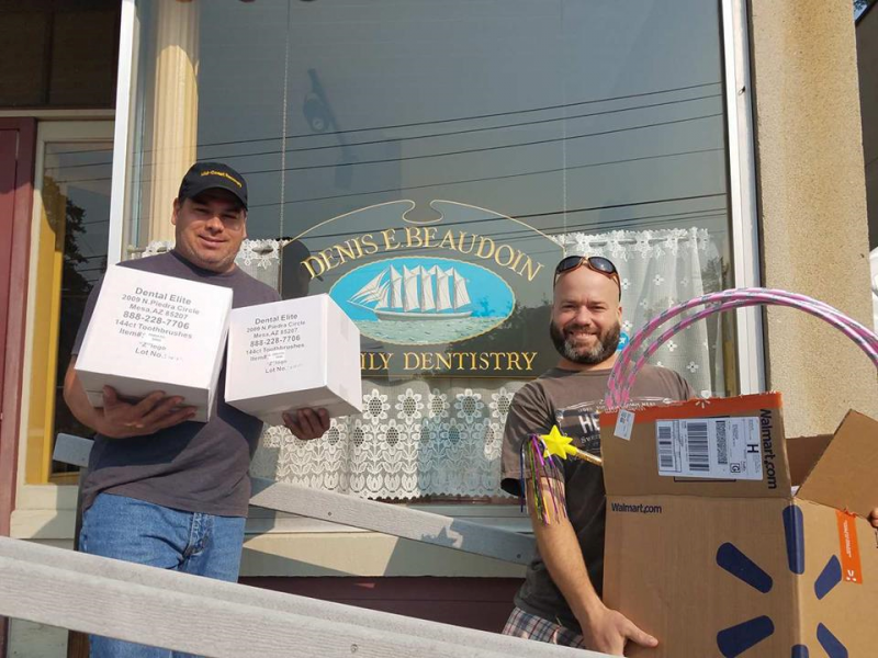 Picking up dental supplies in Waldoboro before heading south to St. Augustine.