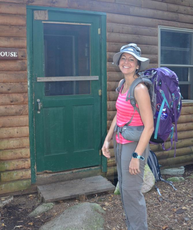 Sarah, from North Carolina, at the bunkhouse. (Photo by Lynda Clancy)