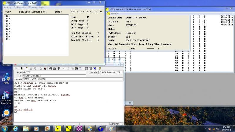 A test screen shot from Steve Hansen’s software program.
