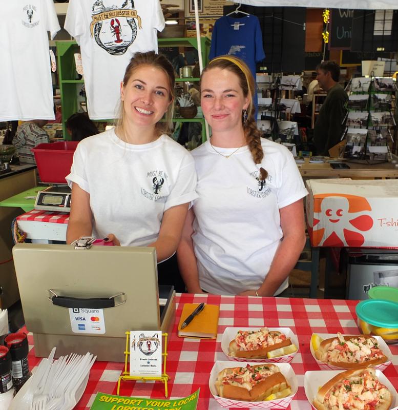 Allison Drinkwater and Sadie Samuels of Rockport. Sadie operates Must Be Nice Lobster Company.