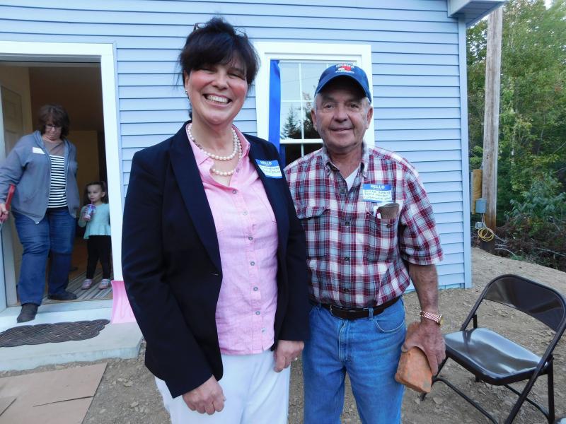 HFHWC’s Executive Director Meg Klingelhofer and Construction Committee Chair and build manager Jenness Robbins. (photo by Erica Thoms)