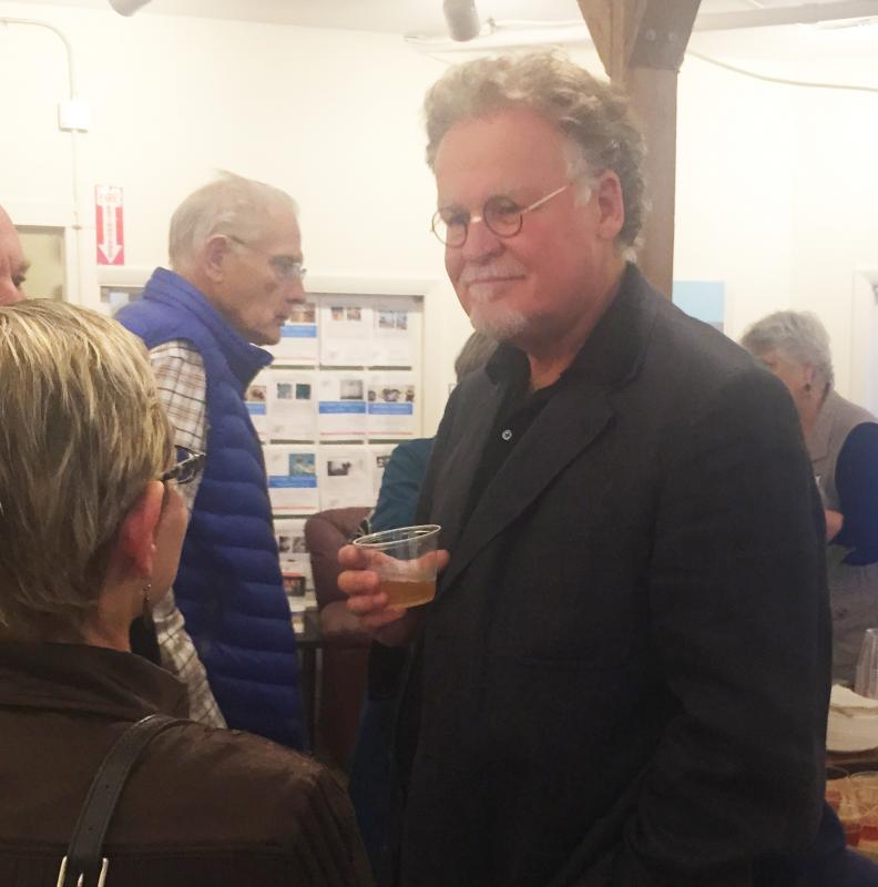 Artist Dan Daly has been giving art workshops at the Maine State Prison. He was at the Oct. 6 show opening in Rockport at the Art Loft.