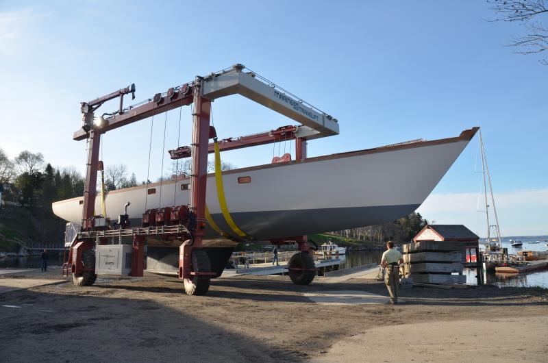 Sonny III in its first incarnation at Rockport Marine. (Photo by Lynda Clancy)