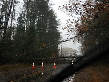 Tammy Davis got this photo of crews working Appleton while she was traveling Depot Street through Route 235 to Waldoboro. (Photo courtesy Tammy Davis)
