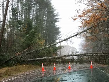 Tammy Davis got this photo of crews working Appleton while she was traveling Depot Street through Route 235 to Waldoboro. (Photo courtesy Tammy Davis)
