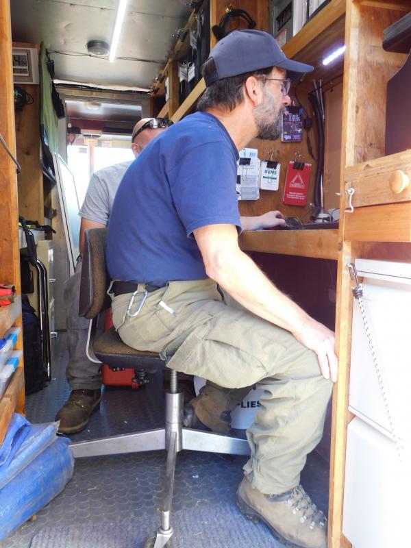 Members of the Waldo County Emergency Management Team on scene. (photo by Erica Thoms)