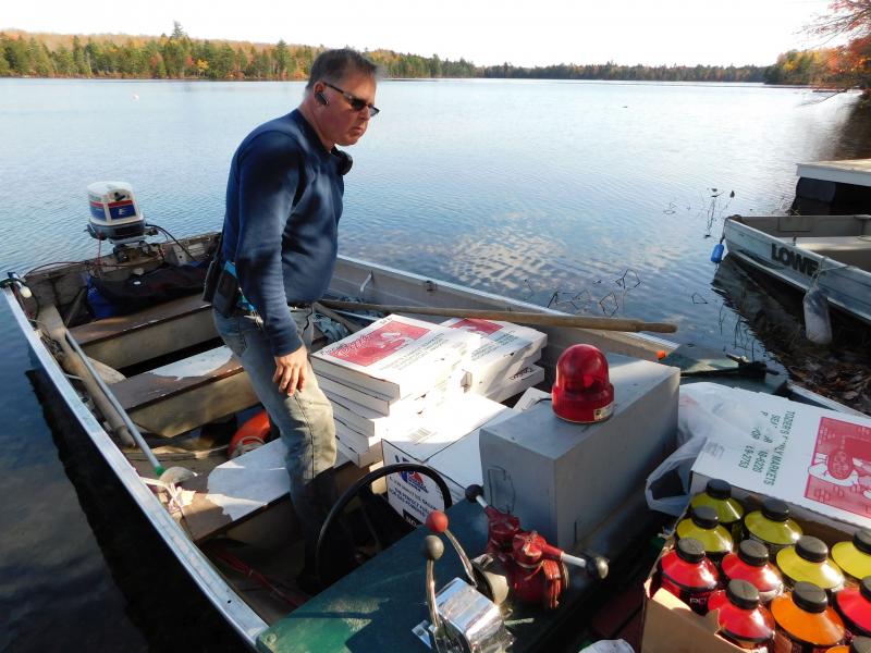 Chief Gillespie prepares to leave with supplies. (photo by Erica Thoms)