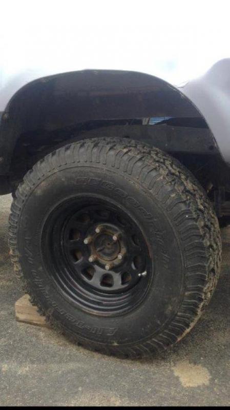 An image of one of the stolen Goodyear tires. (photo courtesy of the Belfast Police Department)