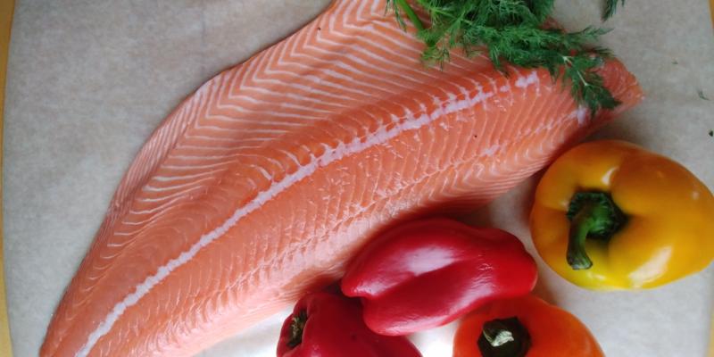 Mahle sources her salmon from Jess’s Market in Rockland and uses local peppers when available. (Photo courtesy Annie Mahle)