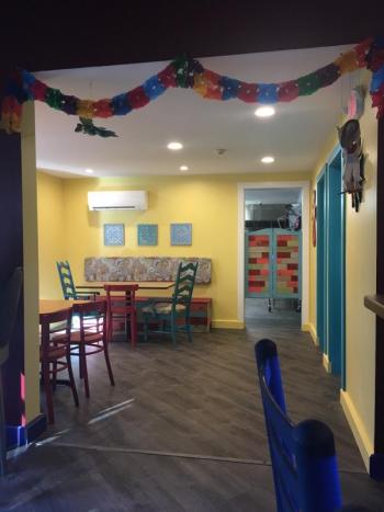 A peek at a portion of La Mesa’s cheerful dining room. (Photo by Jenna Lookner)