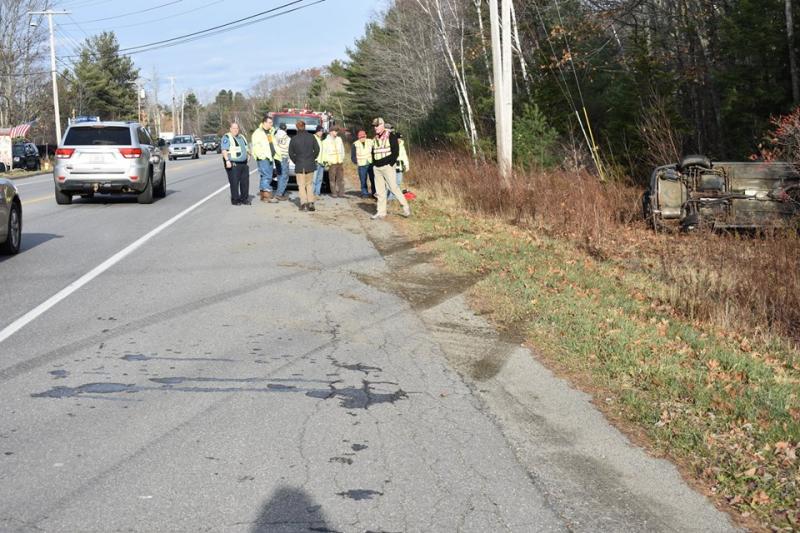 Rockport Police, Rockport Fire Department and Northeast Ambulance Service all responded to the crash scene. (Photo courtesy of Rockport Fire Department)
