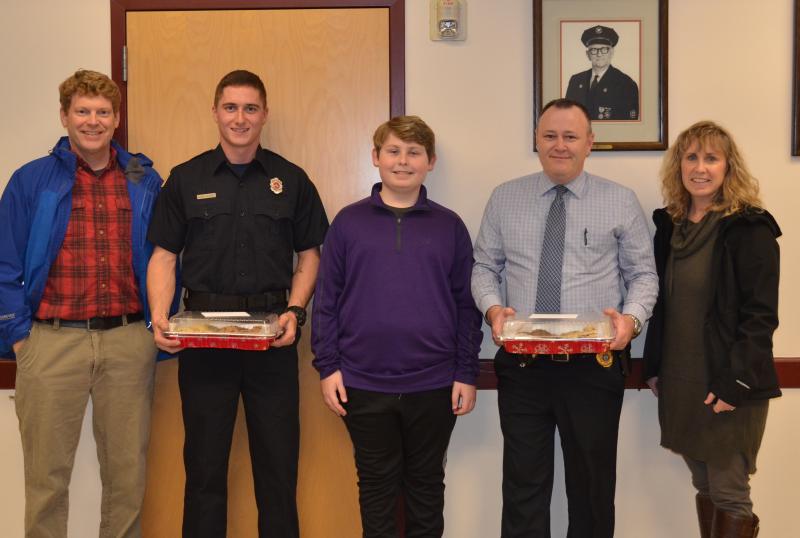 Mike Grey, Isaiah Backiel, Adin Grey, Curt Andrick and April Totman.,