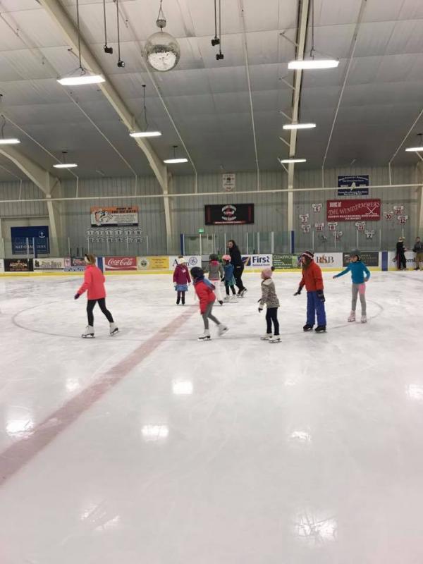 Ice skating at Midcoast Recreation Center