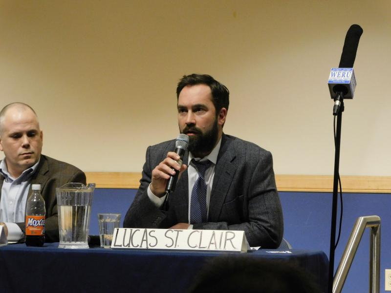 Candidate Lucas St. Clair (photo by Erica Thoms)