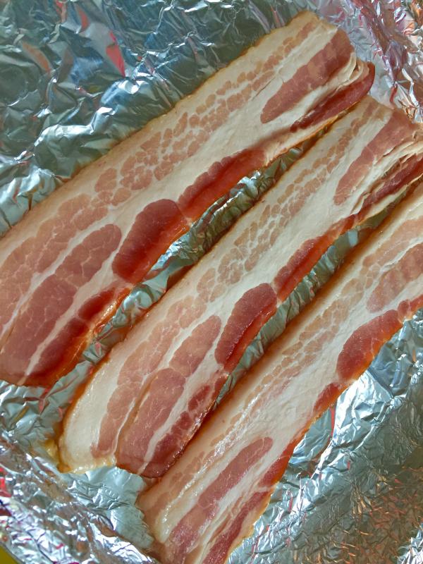 Bacon ready for bakin’. SUZI THAYER/Boothbay Register