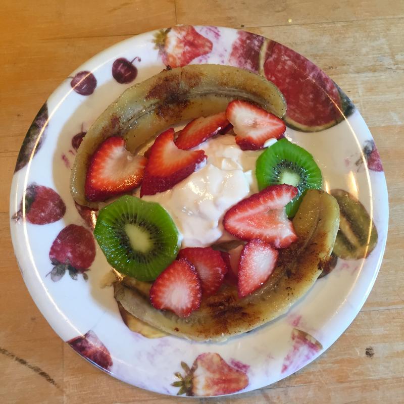 Fruit and yogurt: A healthy option when you’re outa bacon. SUZI THAYER/Boothbay Register