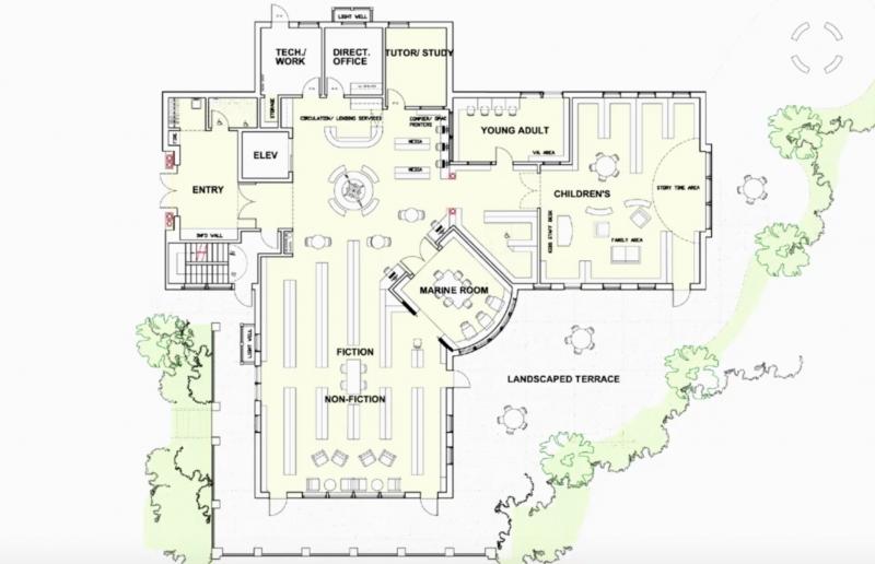 The main library floor plan.