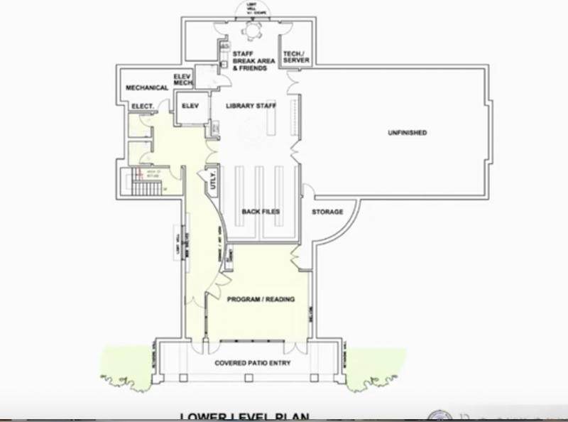 Floor plan on the lower level.
