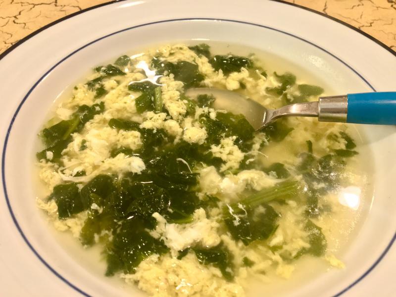 Stracciatella, or egg drop soup, is another of Bernie’s specialties. He makes it to order at his restaurant. SUZI THAYER/Boothbay Register
