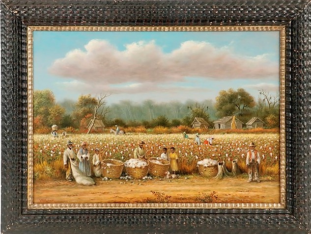William Aiken Walker (SC/MD, 1838-1921) oil on canvas work depicting cotton harvesting. Courtesy of Thomaston Place Auction Galleries William Aiken Walker (SC/MD, 1838-1921)