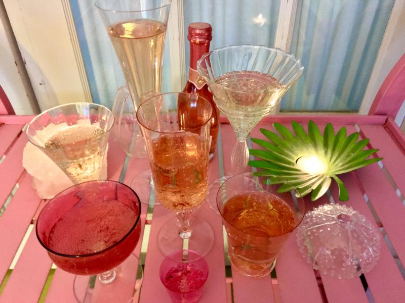 Champagne and sparkling wines served in beautiful, elegant glasses make the whole experience even more delightful. These are a few of my faves, collected over the years from as far away as Rome. SUZI THAYER/Boothbay Register