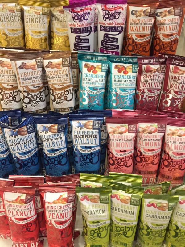 Bixby & Co. chocolate bars are the kind of product that sell in multiple stores in the Midcoast; whereas an artist’s unique work might be only appropriate for one gallery or store in a geographic area. (Photo courtesy Archipelago)