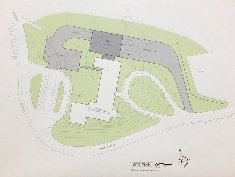 Property site plan for the Lura Libby School site.