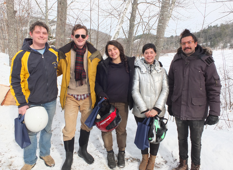 Team Sushi from the Apprentice Workshop in Rockland: Shamus O’Hara, Thomas Tiuransky, Maria Platia, Emily Cornell du Houx and their cheerleader Shantis.