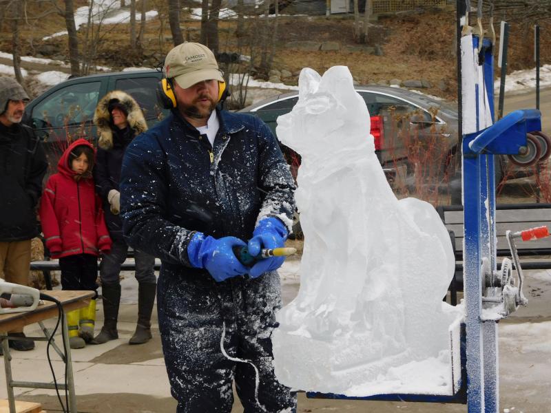 Tim Pierce, ice carver and executive chef at Samoset Resort in Rockport. (photo by Erica Thoms)