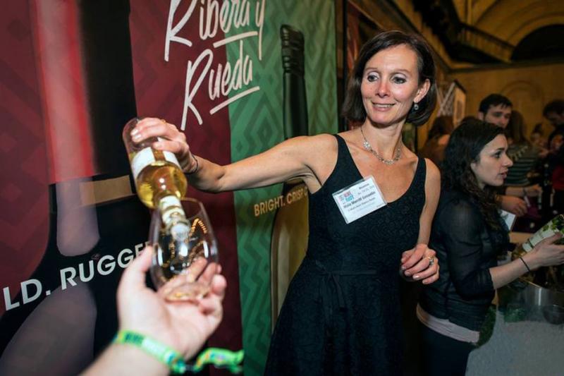 Maia Gosselin, wine educator extraordinaire, pouring wine. Courtesy of James Coletta