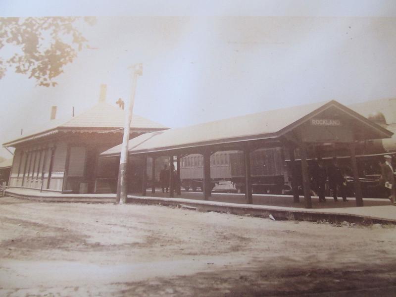 Rockland’s newly built train station in an undated photo. (Photo courtesy Rockland Historical Society)