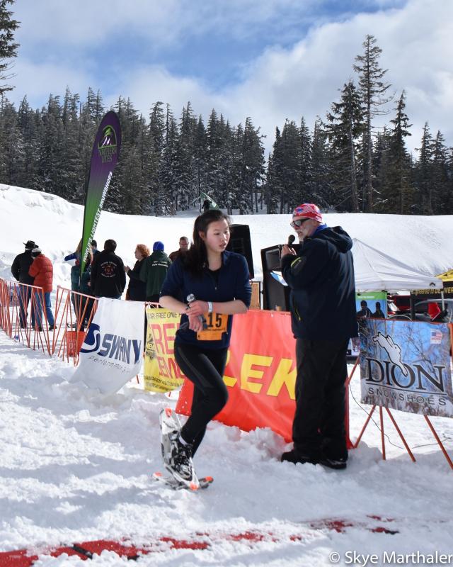 At the 2017 National Snowshe Championships in Bend Oregon. (Photo courtesy Annika Rogers)