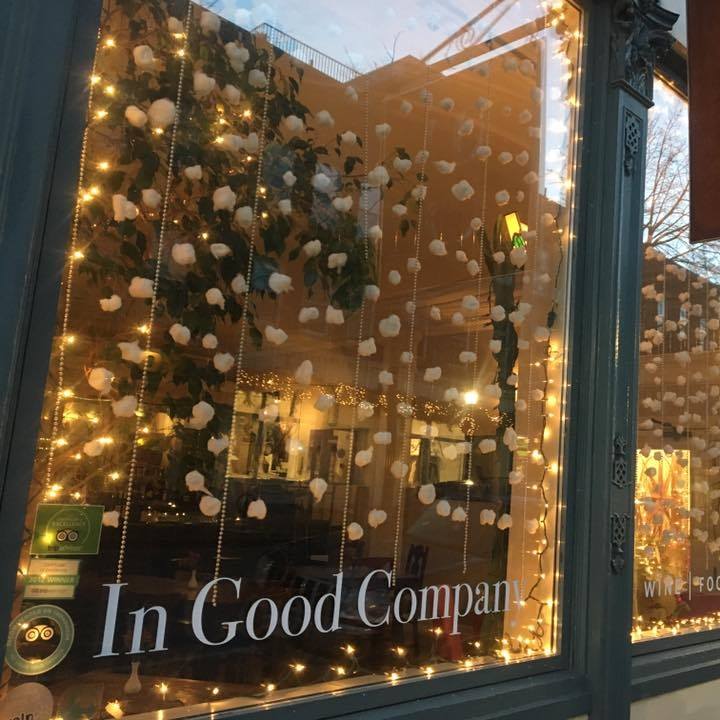 A festive sidewalk view of In Good Company in Rockland. (Photo courtesy of In Good Company)