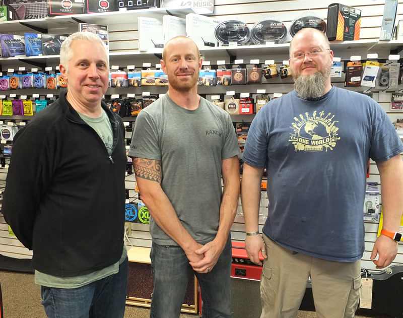 Mac Economy, Ryan Lawrence (owner of Queen Bee Laundry) and Harvey Curtis