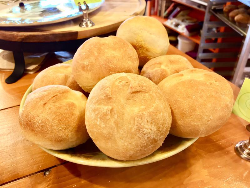 Some of Kim Martin’s crusty rolls at Eventide. SUZI THAYER/Boothbay Register
