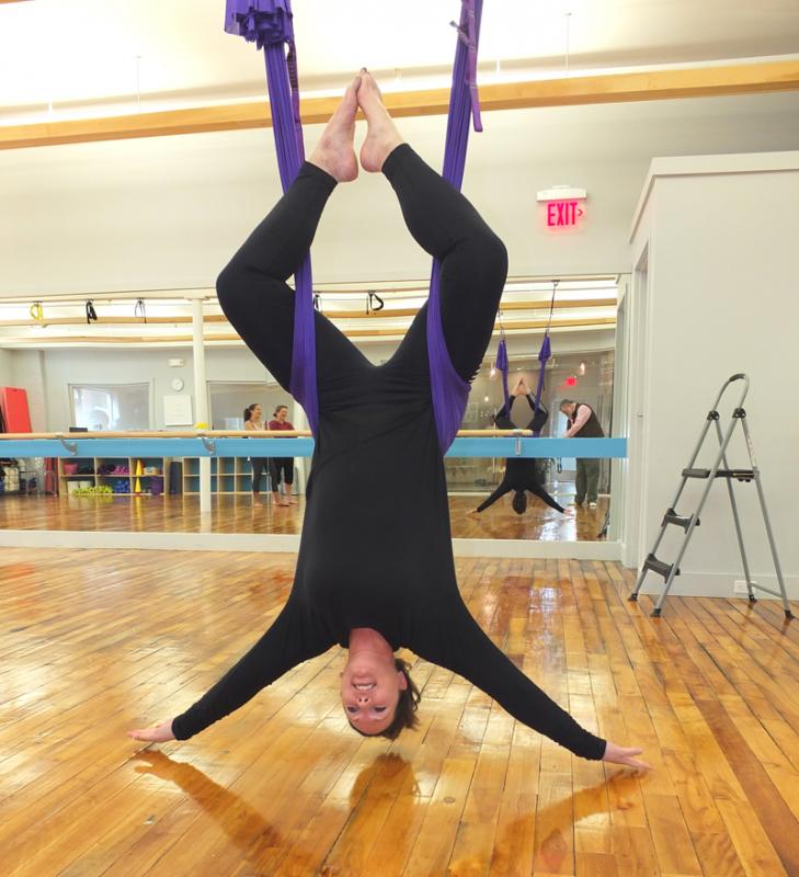 Aeilia Grant suspended. “I felt like a little kid on a swing,” she said