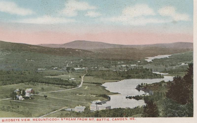 Postcard of the felt mill just down from Shirttail Point at the current site of the Seabright Dam.