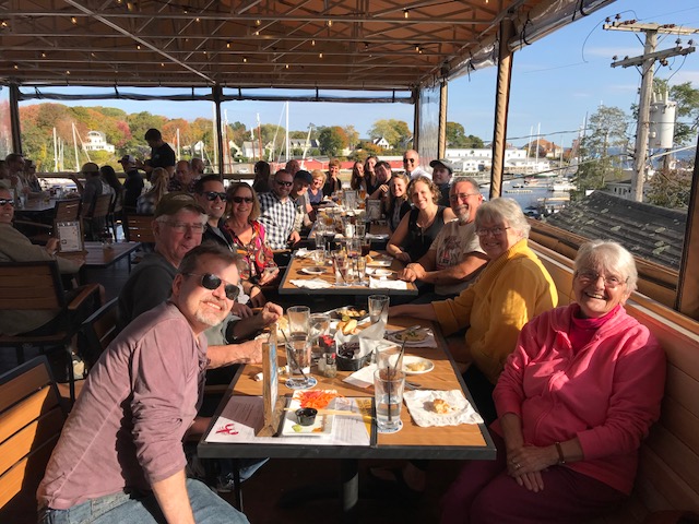 Patrons enjoy a meal at the Sea Dog in Camden. (Photo courtesy of Robert Labbe)