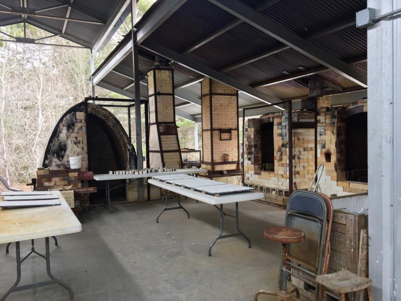 Inside the kiln area at Watershed Center for the Ceramic Arts in Newcastle. SUZI THAYER/Boothbay Register